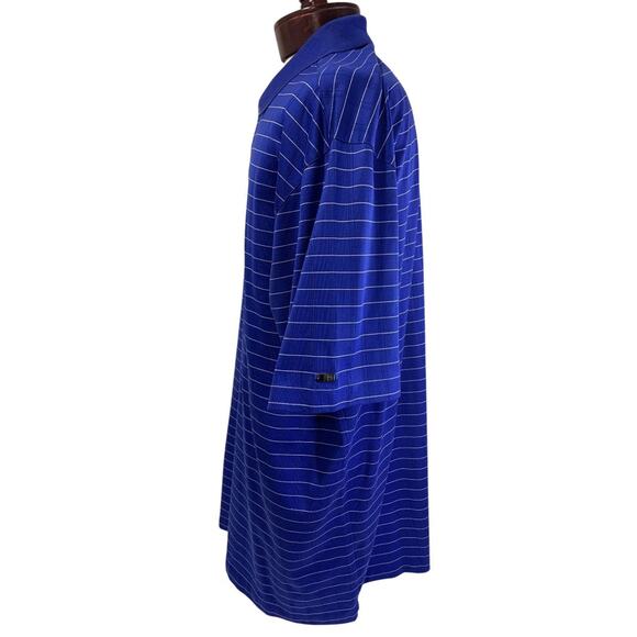 XL Nike Mens Tiger Woods Collection Blue Striped Golf Polo Shirt - Picture 5 of 10